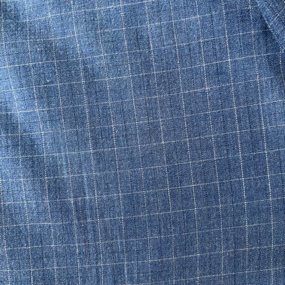 Harry Rosen Blue Check Button Down Shirt - Picture 4 of 5